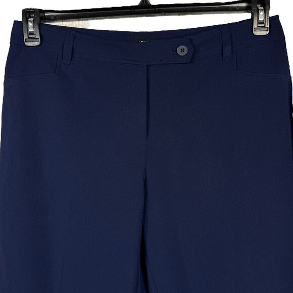 Jones New York SZ 12 Dress Pants Flat Front Zip-Fly Stretch High-Rise Navy Blue - Picture 2 of 7